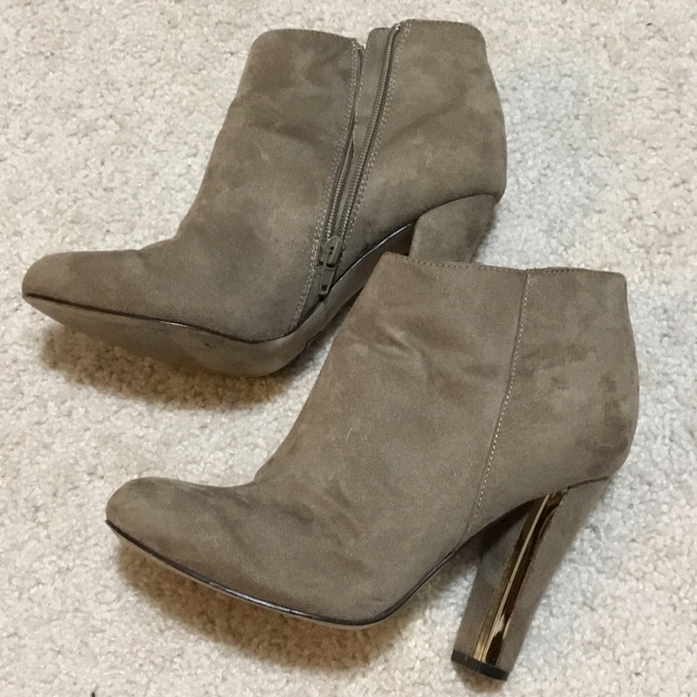 Call It Spring Taupe Ankle Booties size 7